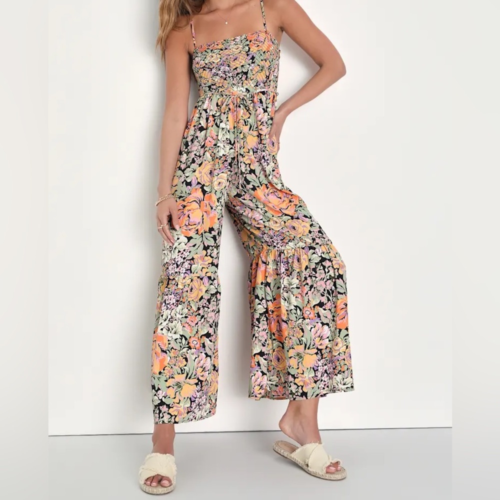 Lulu's Multicolor Floral Jumpsuit